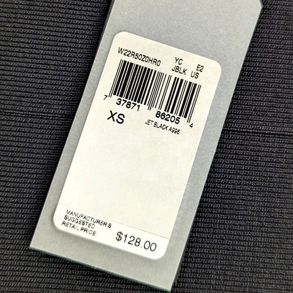 Guess Black Ribbed Bodycon Mini V-neck Dress Size XS NEW WITH TAGS - Picture 6 of 8